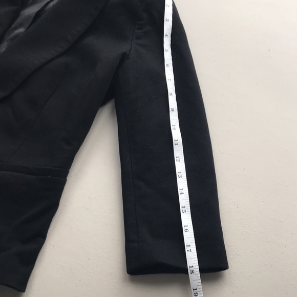 GIBSON womens black one button stretchy blazer size Small 3/4 sleeve - Picture 10 of 13